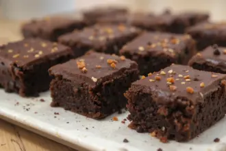 Raw Brownies With Chocolate Pumpkin Frosting