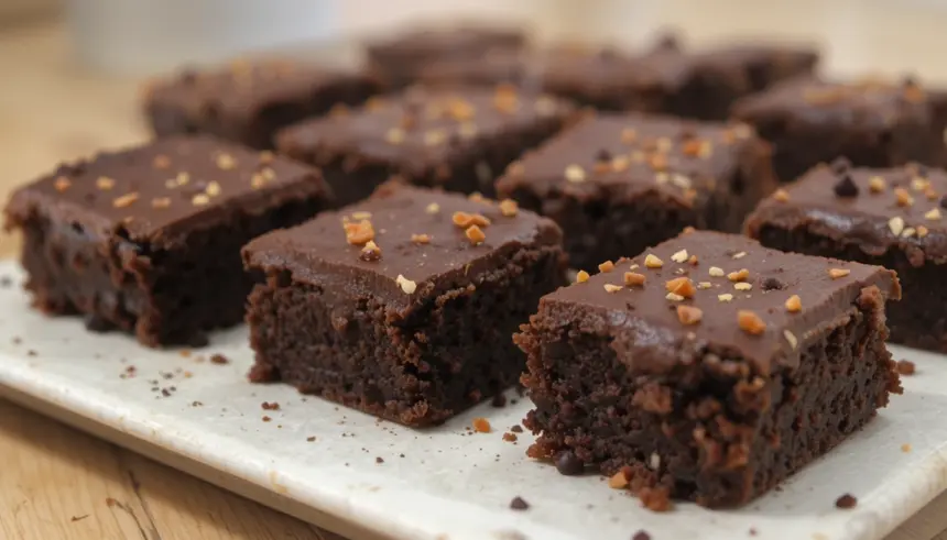 Raw Brownies With Chocolate Pumpkin Frosting