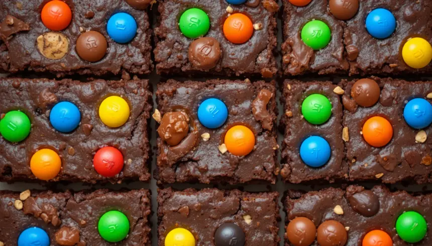 Chocolate Brownies With M&M's