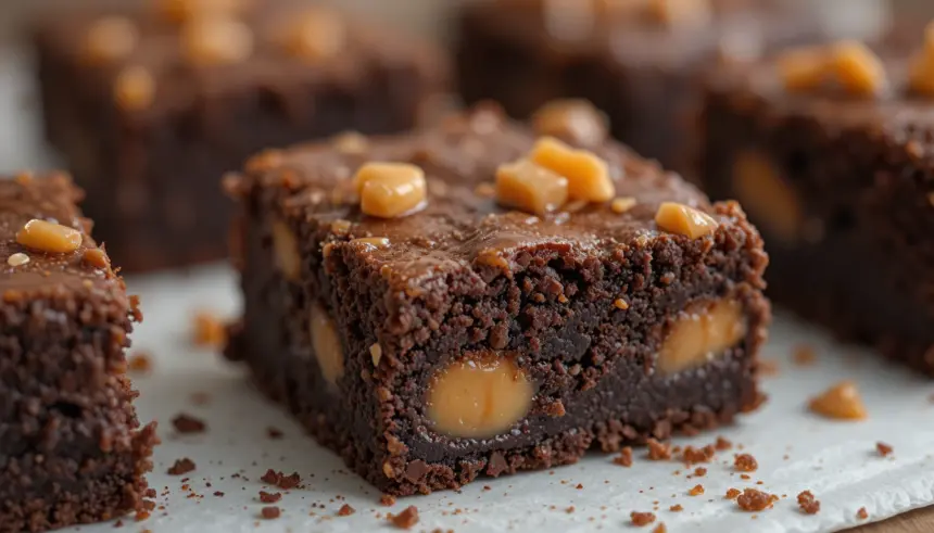 Chocolate Brownies With Caramel Pieces