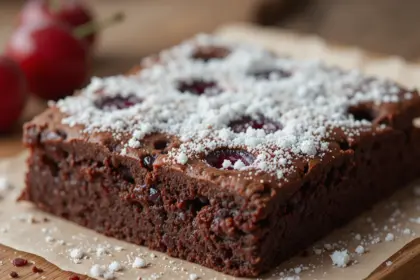 Homemade Brownies With Cherries