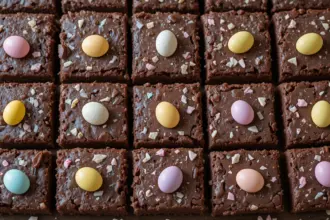 Chocolate Brownies With Mini Eggs