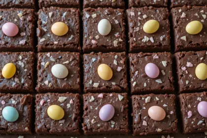 Chocolate Brownies With Mini Eggs