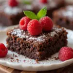 Nutella Brownies With Raspberries