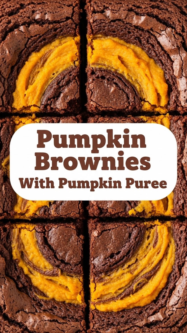 Pumpkin Brownies With Pumpkin Puree