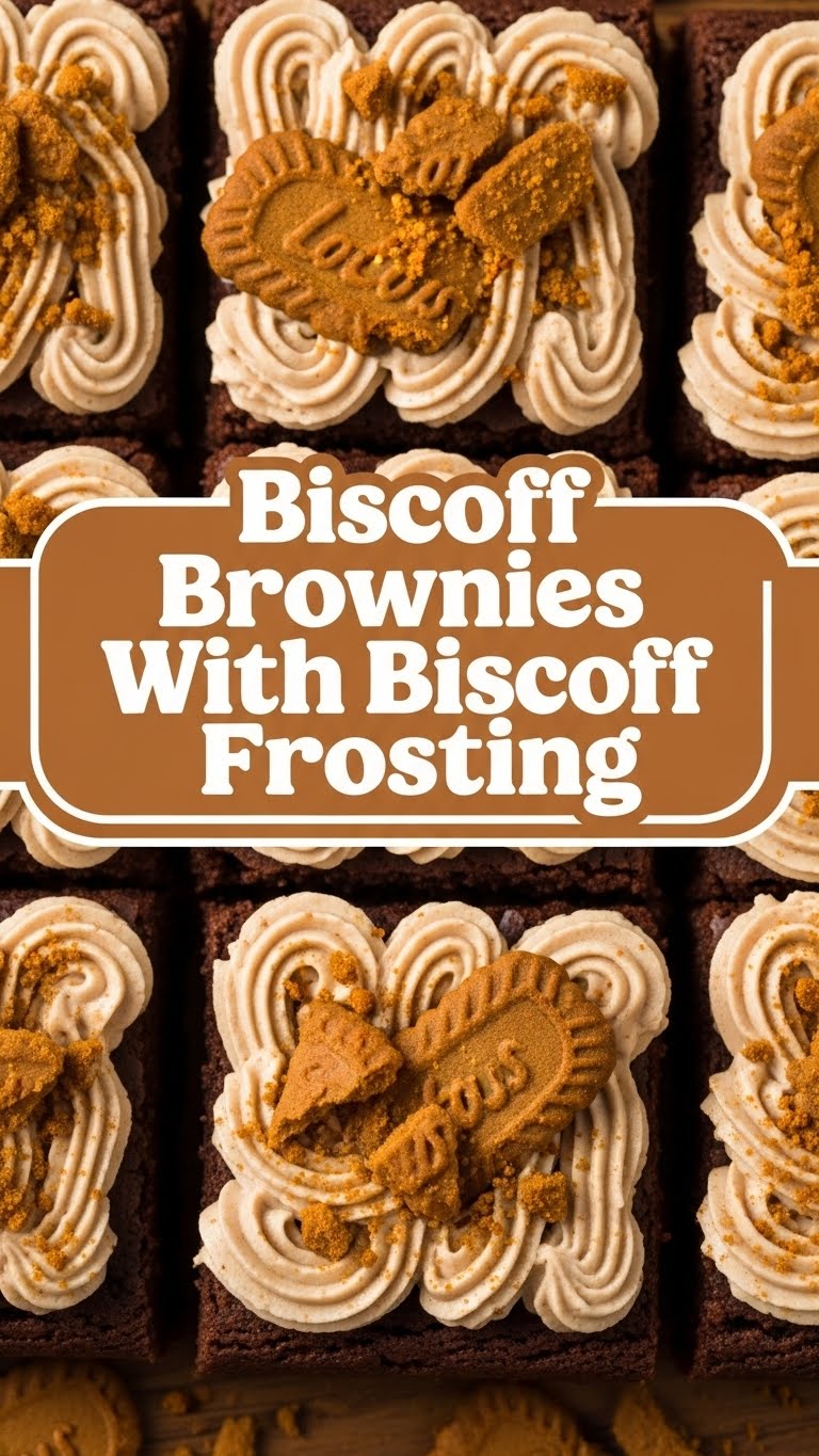Biscoff Brownies With Biscoff Frosting