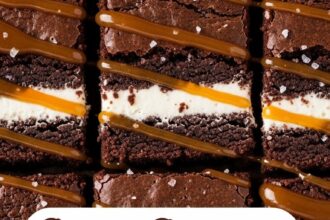 Sour Cream Espresso Brownies With Salted Caramels