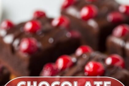 Chocolate Cherry Brownies With Bourbon