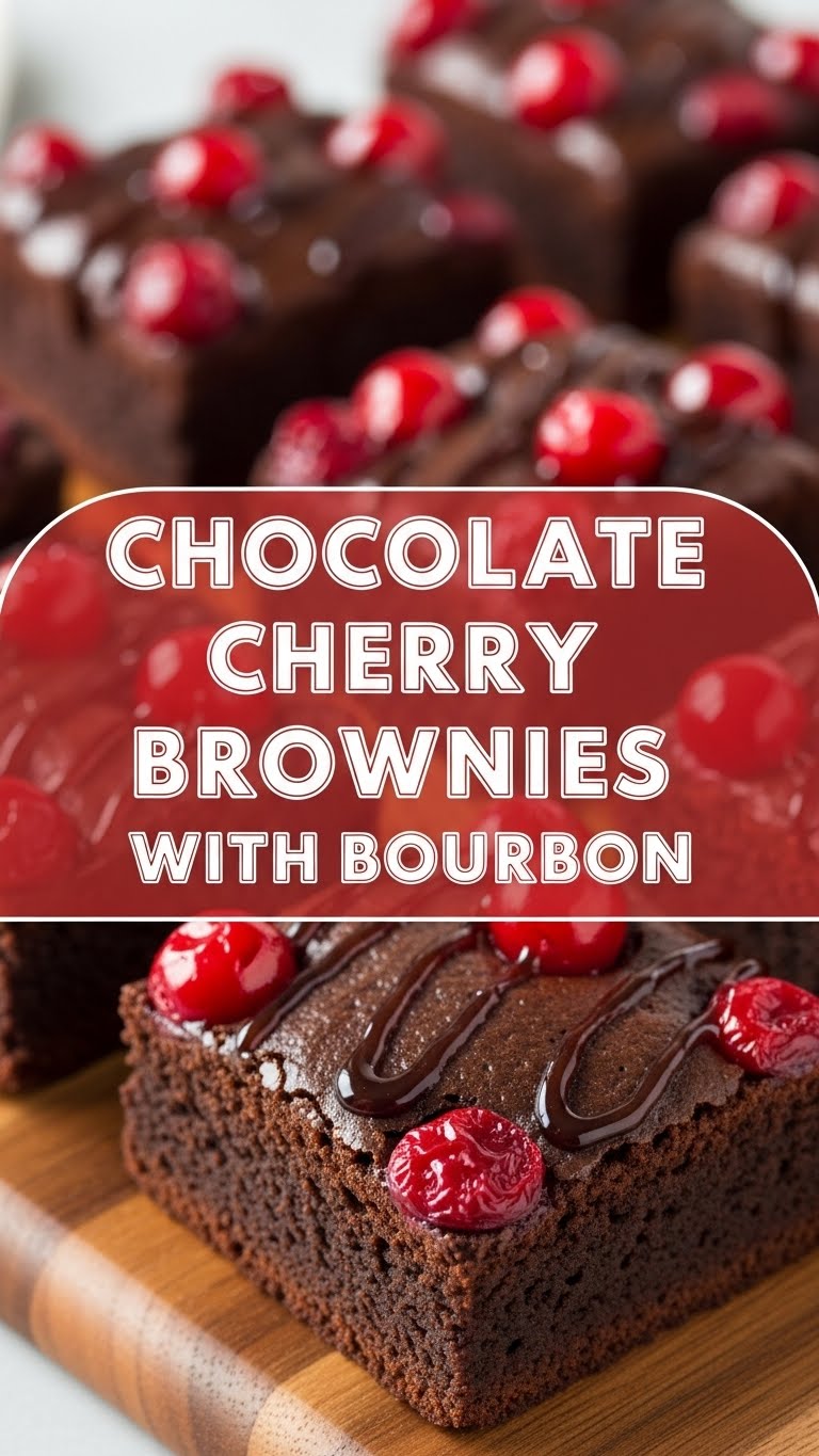 Chocolate Cherry Brownies With Bourbon