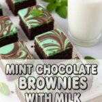 Mint Chocolate Brownies With Milk