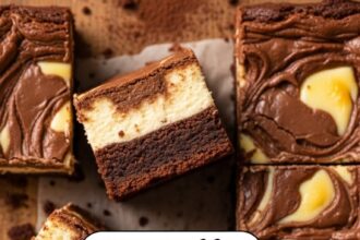 Nutella Cheesecake Brownies With Cream Cheese