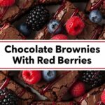Chocolate Brownies With Red Berries
