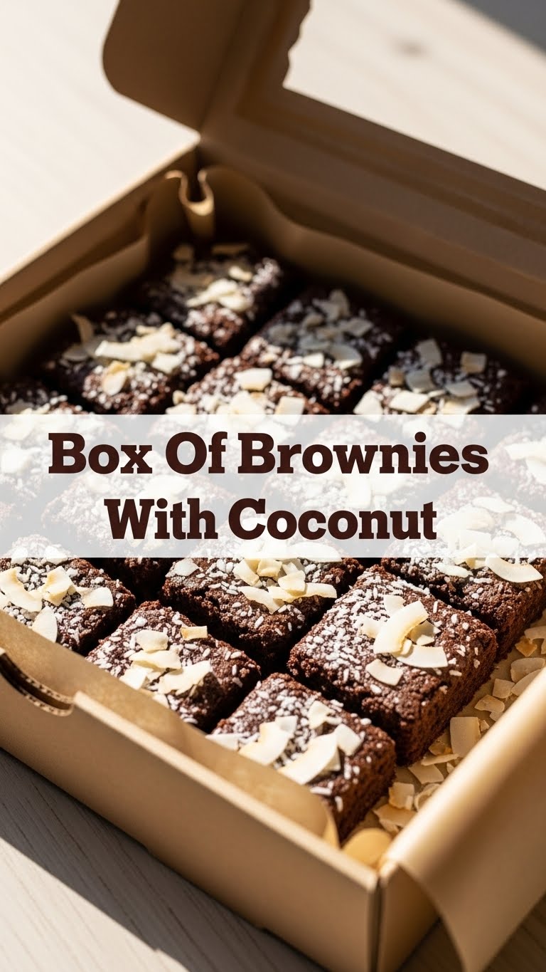 Box Of Brownies With Coconut
