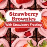 Strawberry Brownies With Strawberry Frosting