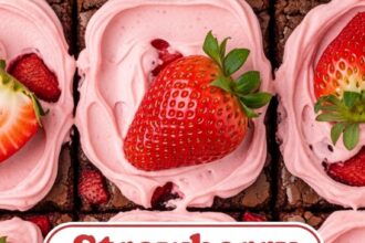Strawberry Brownies With Strawberry Frosting