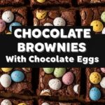 Chocolate Brownies With Chocolate Eggs