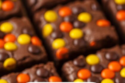 Brownies With Reeses Pieces Topping