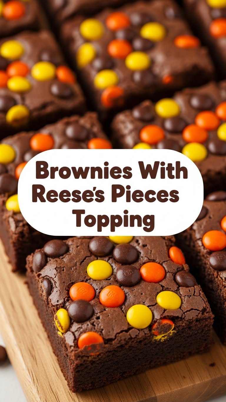 Brownies With Reeses Pieces Topping