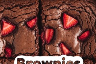 Brownies With Strawberries In Them