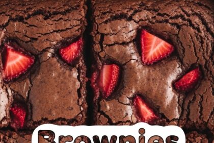 Brownies With Strawberries In Them