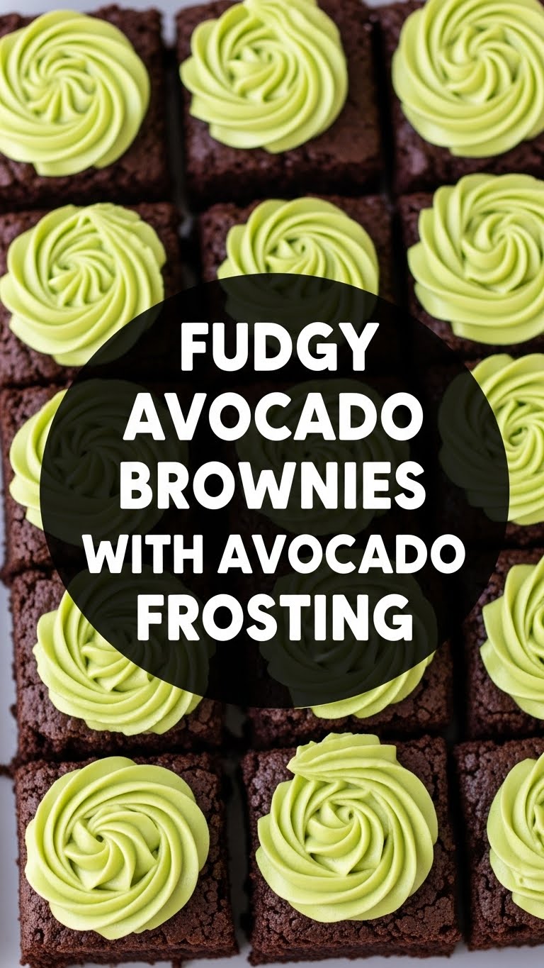 Fudgy Avocado Brownies With Avocado Frosting