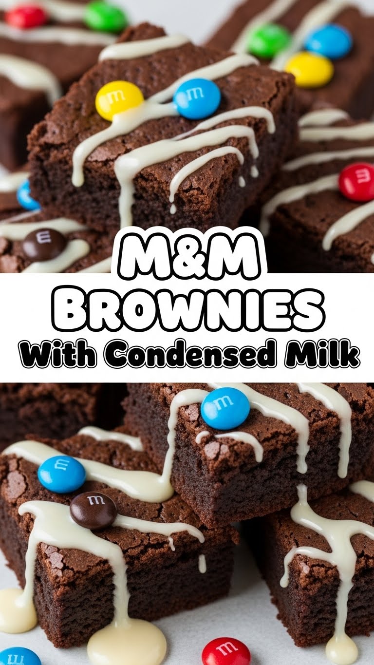 M&M Brownies With Condensed Milk