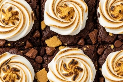 S'mores Brownies With Marshmallow Frosting