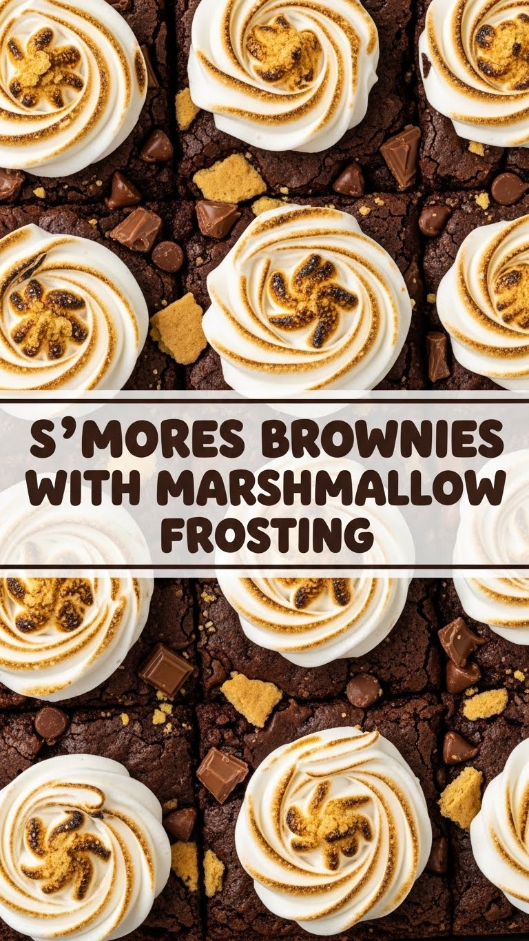 S'mores Brownies With Marshmallow Frosting