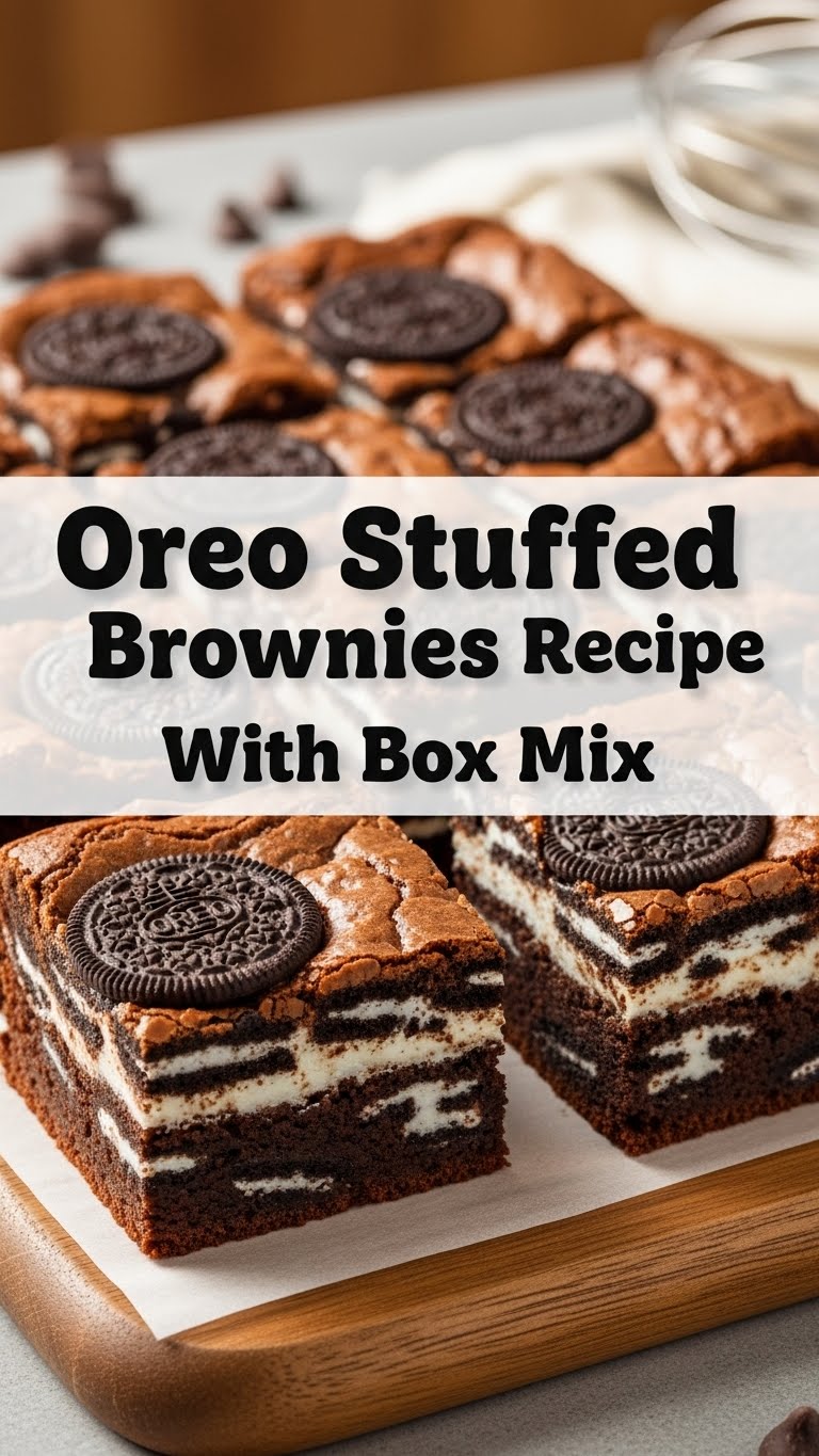 Oreo Stuffed Brownies Recipe With Box Mix