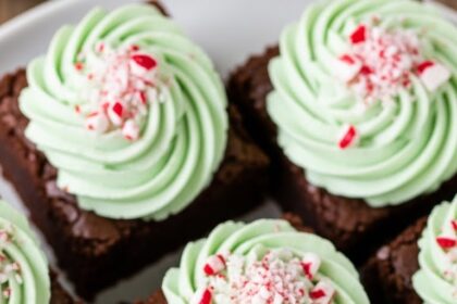Peppermint Brownies With Peppermint Buttercream