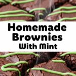 Homemade Brownies With Mint