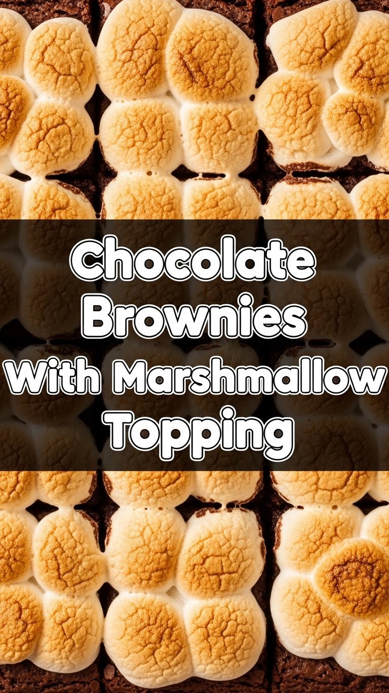 Chocolate Brownies With Marshmallow Topping