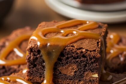 Boozy Brownies With Caramel