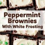 Peppermint Brownies With White Frosting