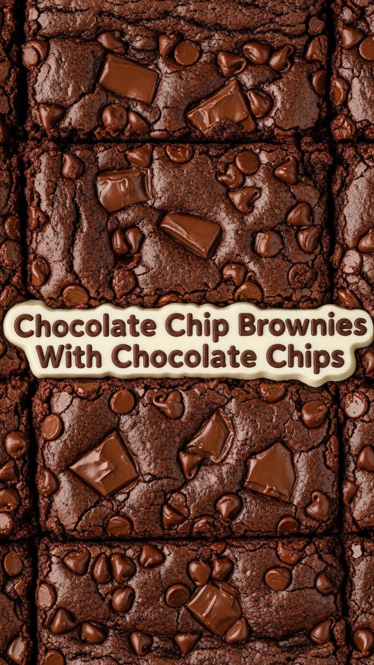 Chocolate Chip Brownies With Chocolate Chips