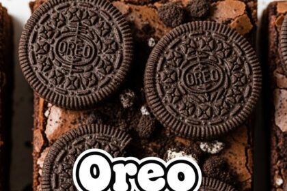Oreo Brownies With Oreos On Top