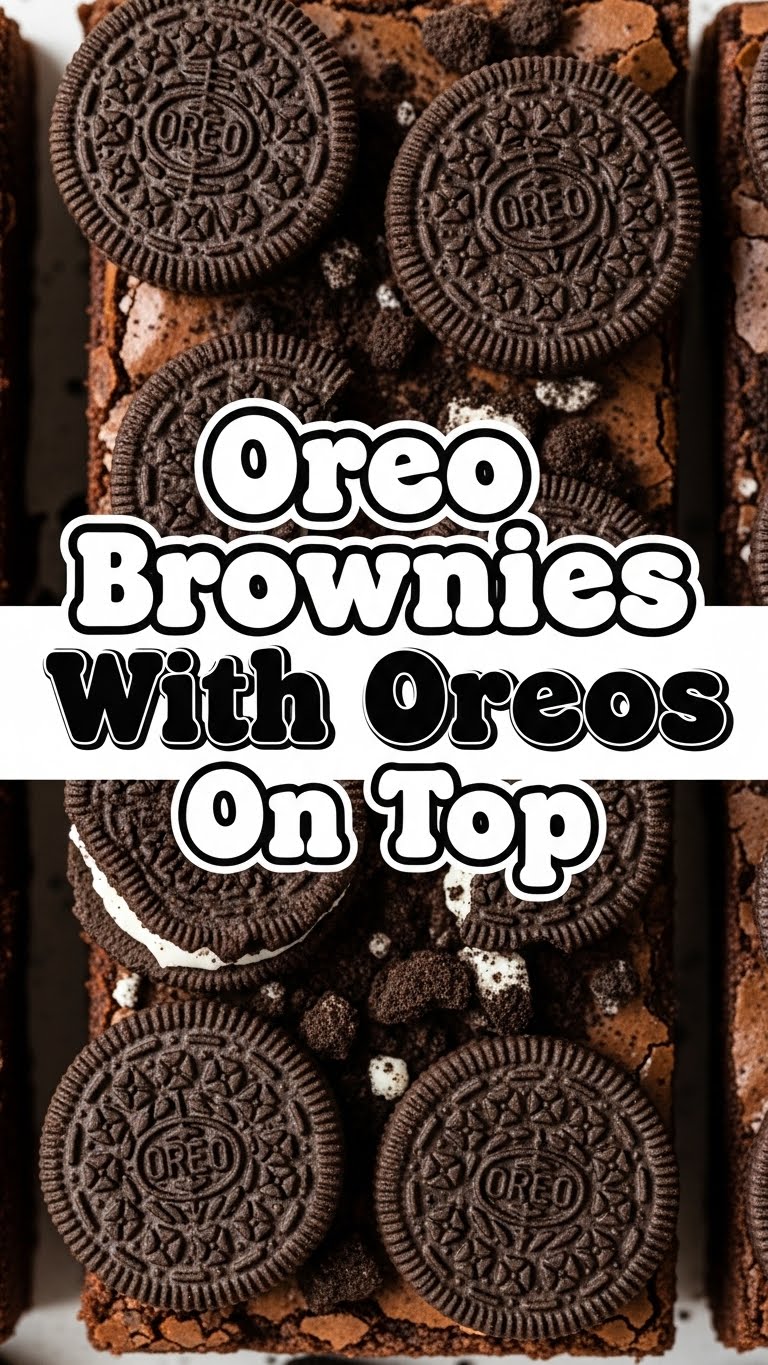 Oreo Brownies With Oreos On Top
