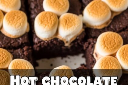 Hot Chocolate Brownies With Toasted Marshmallows