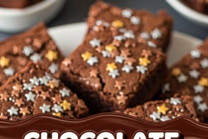 Chocolate Brownies With Star Decorations