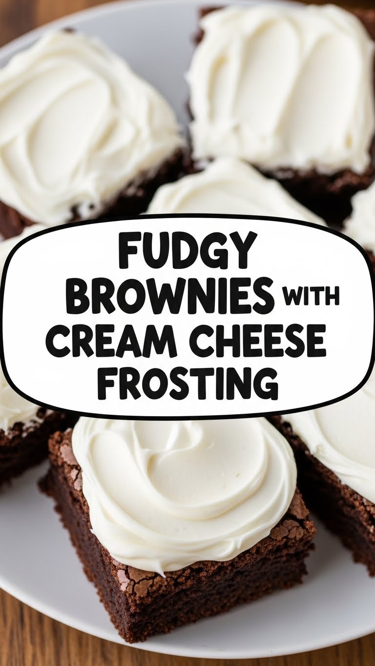 Fudgy Brownies With Cream Cheese Frosting