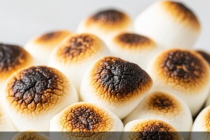 Brownies With Toasted Marshmallows On Top