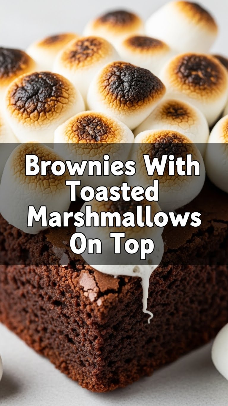 Brownies With Toasted Marshmallows On Top