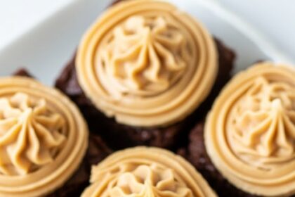 Buckeye Brownies With Peanut Butter Frosting