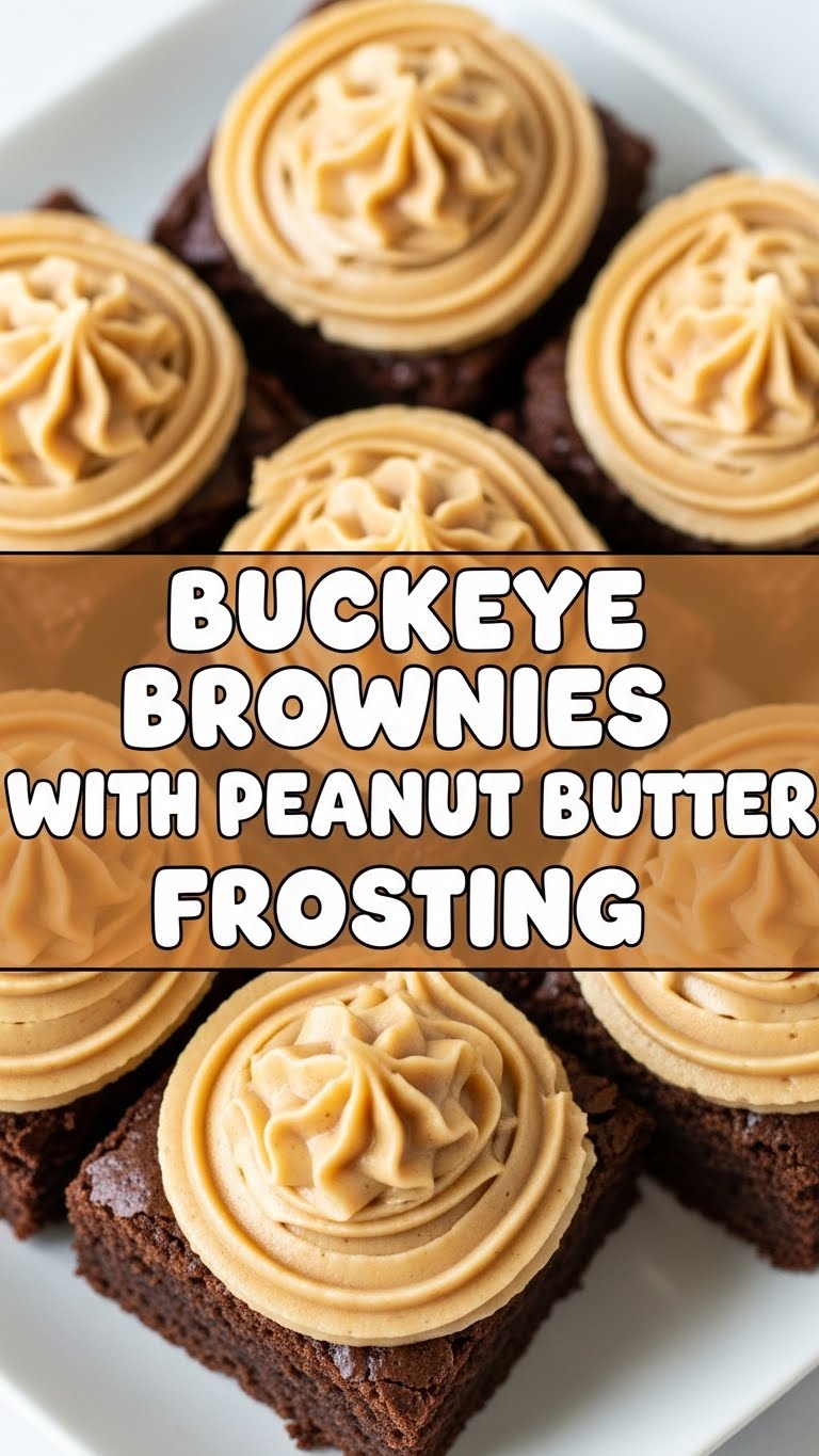 Buckeye Brownies With Peanut Butter Frosting