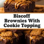 Biscoff Brownies With Cookie Topping