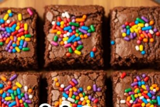 Miniature Brownies With Sprinkles