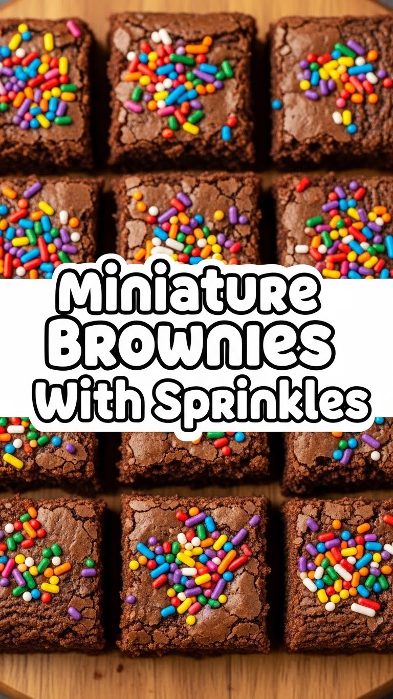 Miniature Brownies With Sprinkles