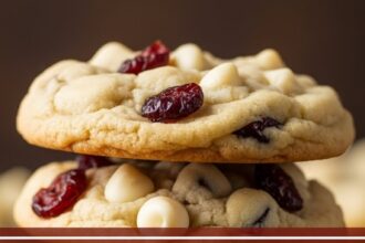White Chocolate Chip Cookies With Cranberries