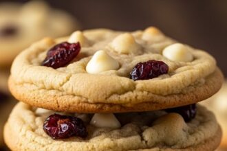 White Chocolate Chip Cookies With Dried Cranberries