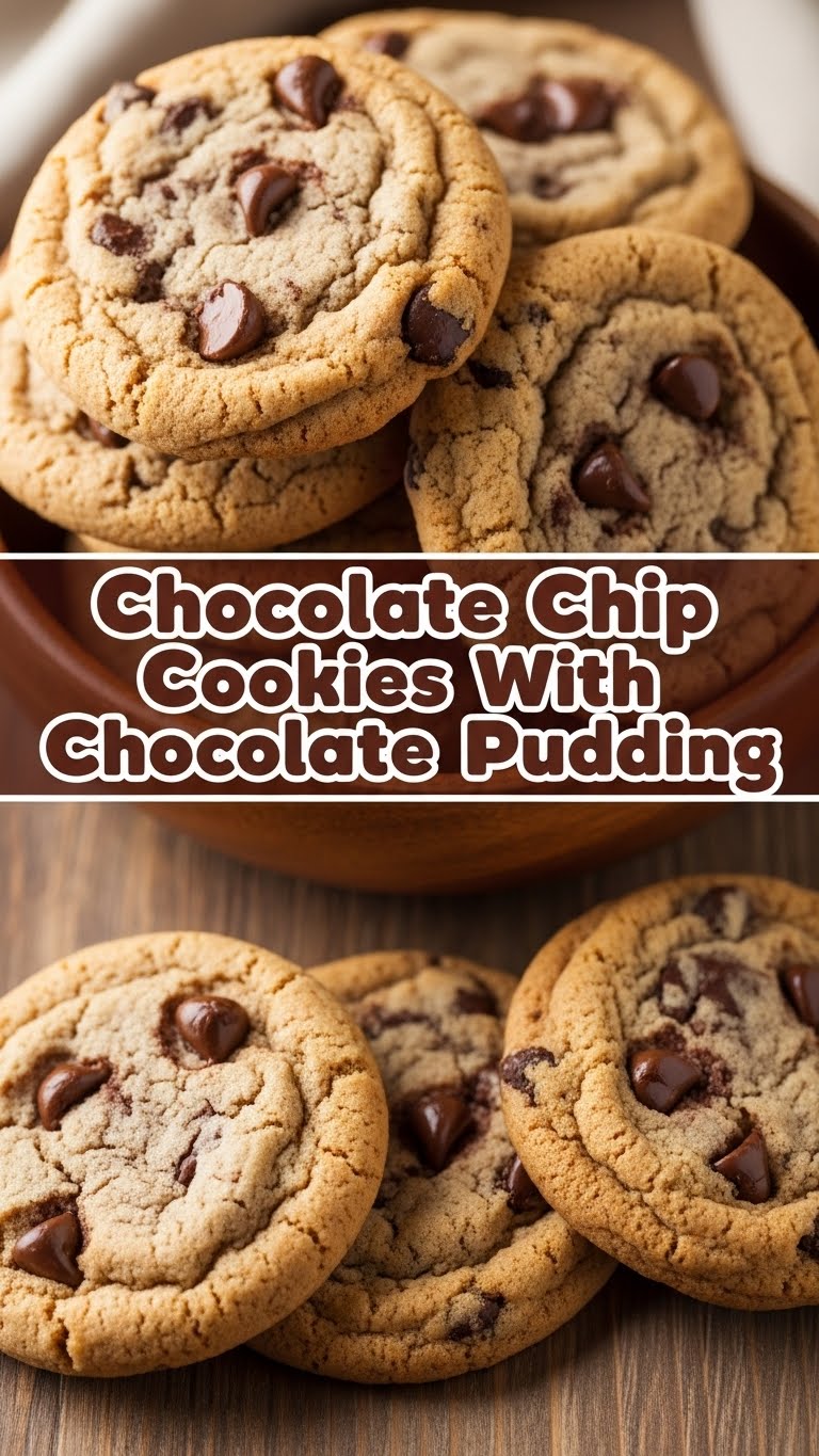 Chocolate Chip Cookies With Chocolate Pudding